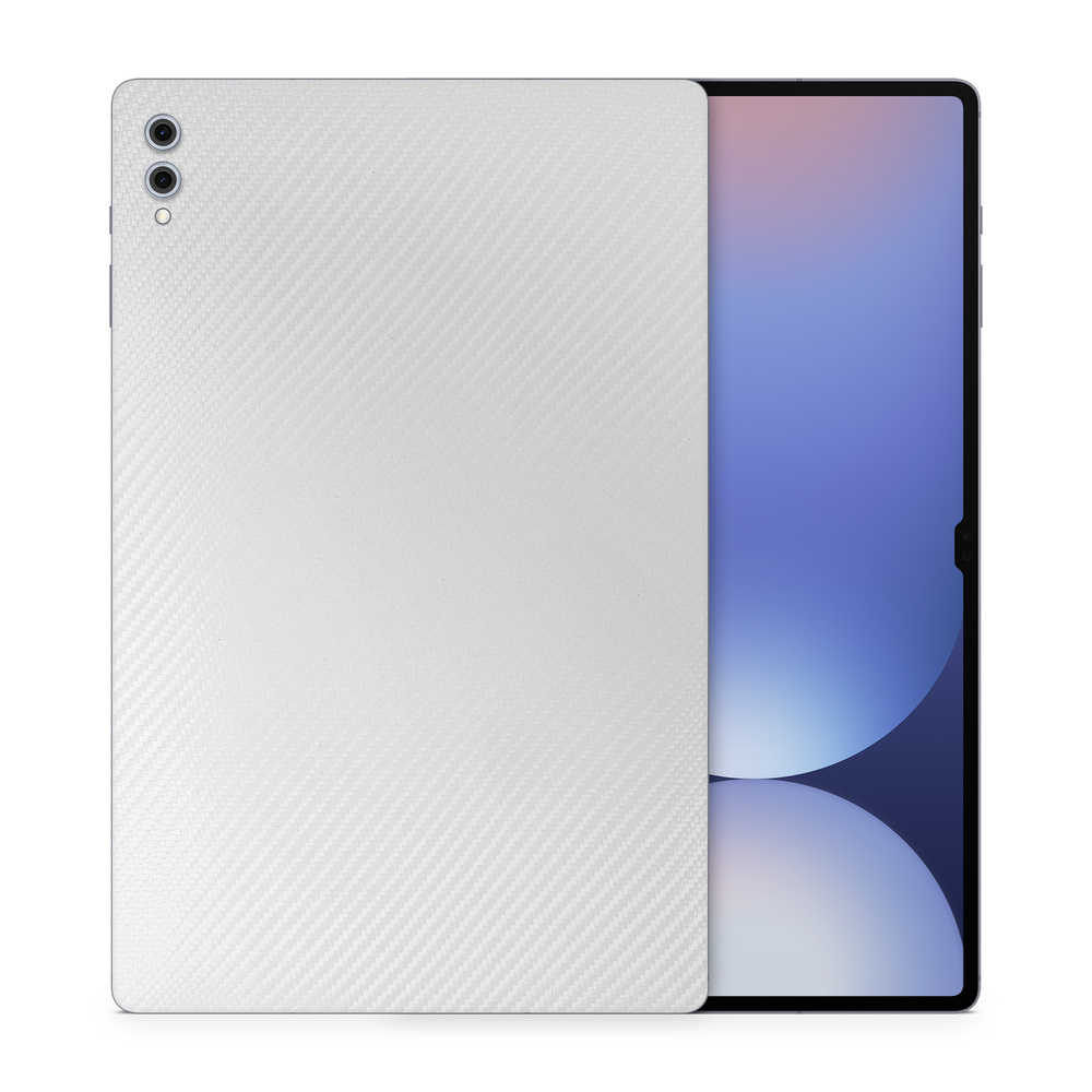Samsung Galaxy Tab S10 Ultra Essentials White Carbon Fiber Skin Wrap Cover