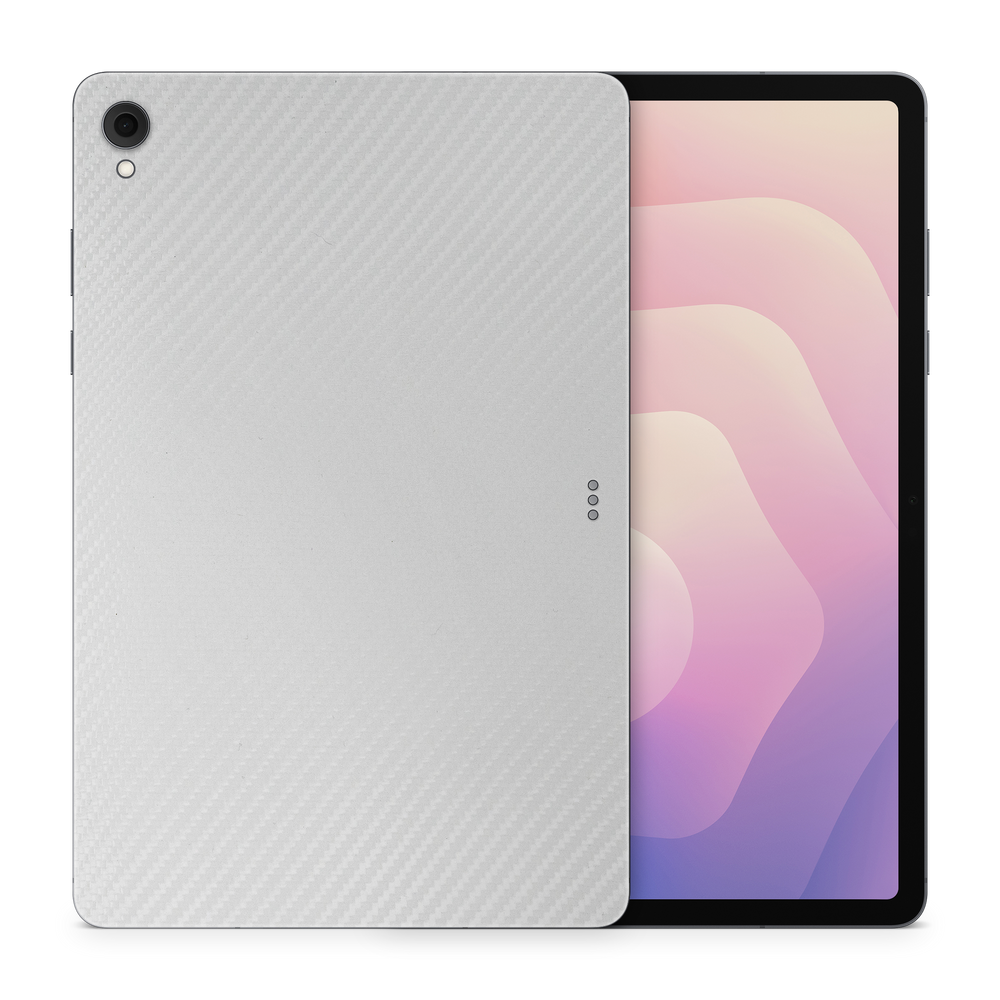 Samsung Galaxy Tab S11 Essentials White Carbon Fiber Skin Wrap Cover