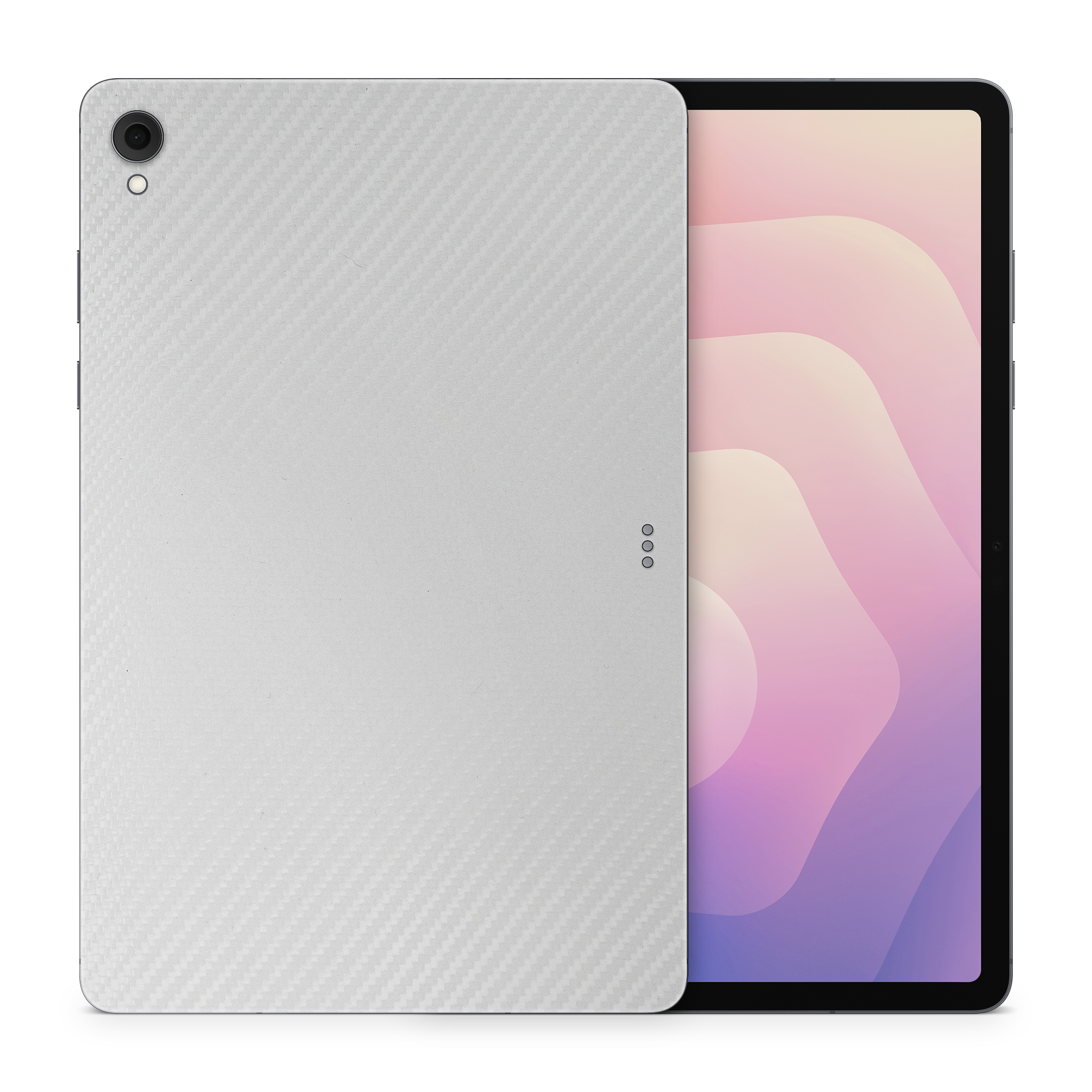 Samsung Galaxy Tab S11 Essentials White Carbon Fiber Skin Wrap Cover