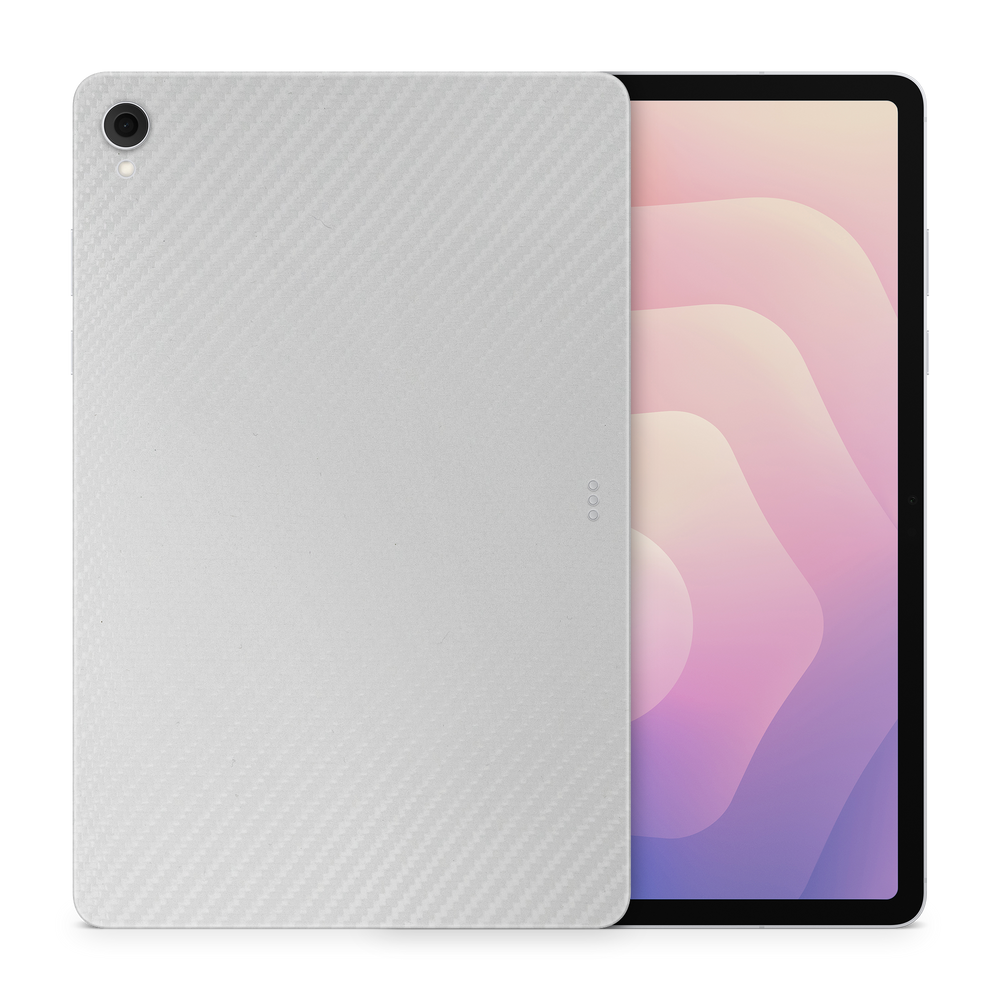 Samsung Galaxy Tab S11 Professional White Carbon Fiber Skin Wrap Cover
