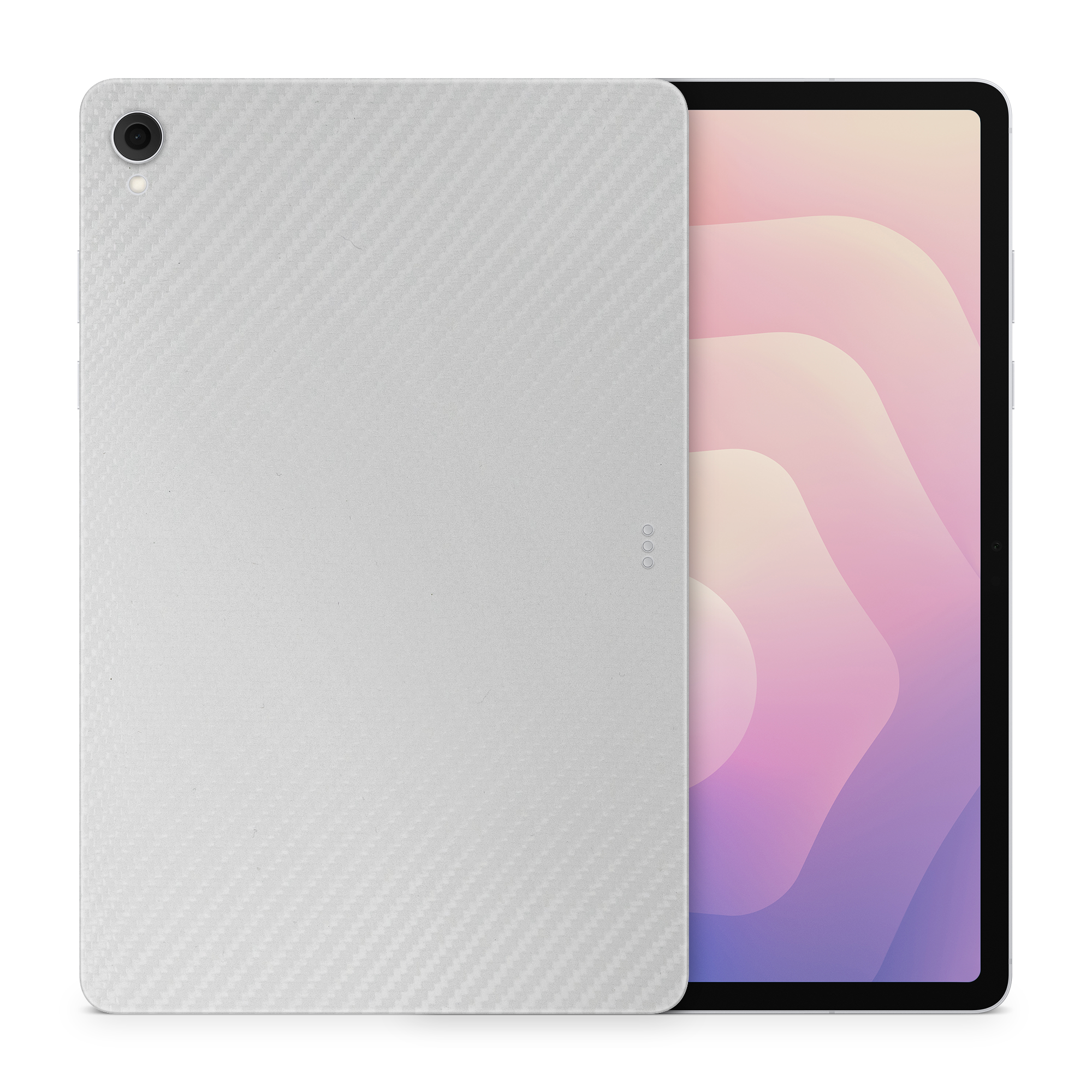 Samsung Galaxy Tab S11 Professional White Carbon Fiber Skin Wrap Cover