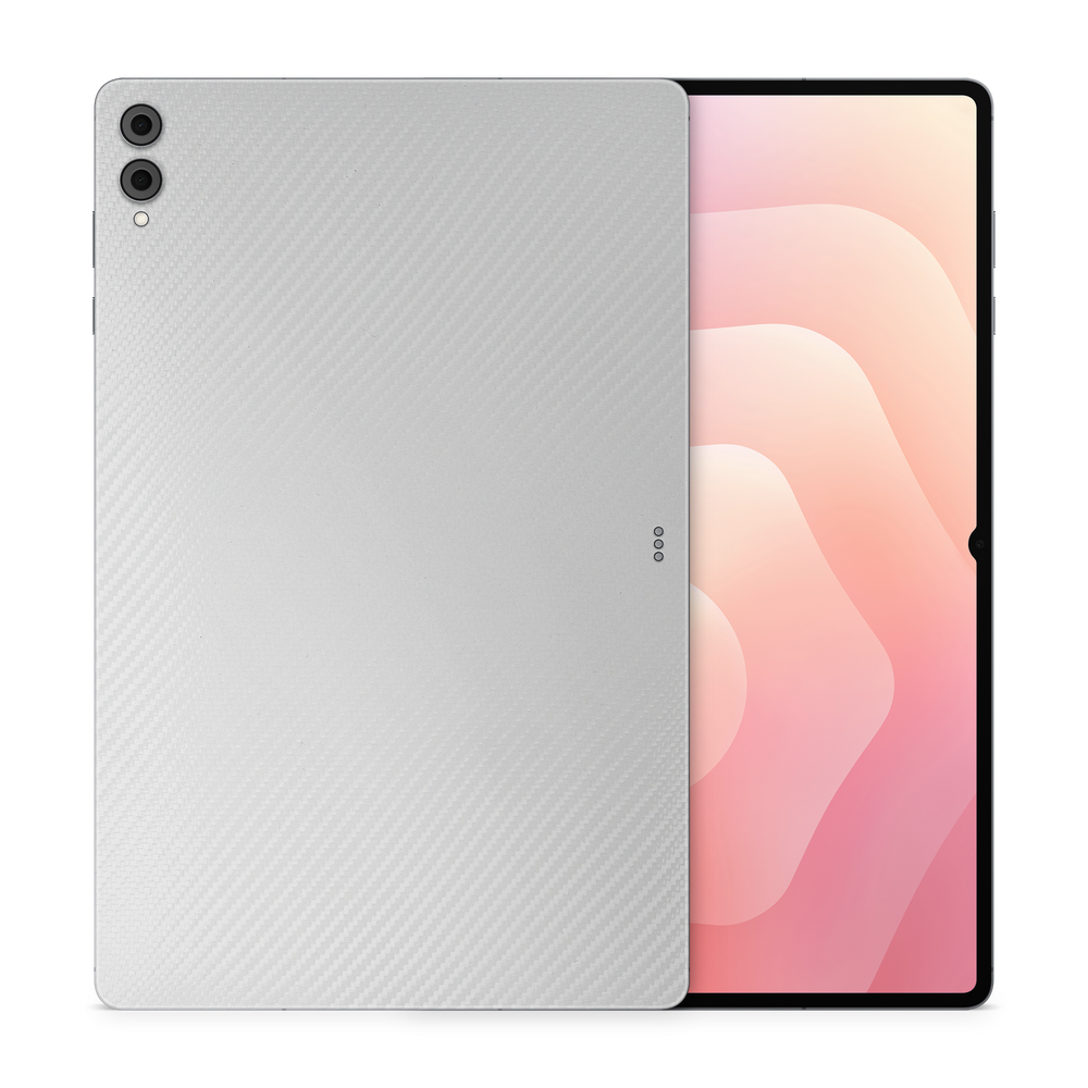 Samsung Galaxy Tab S11 Ultra Essentials White Carbon Fiber Skin Wrap Cover
