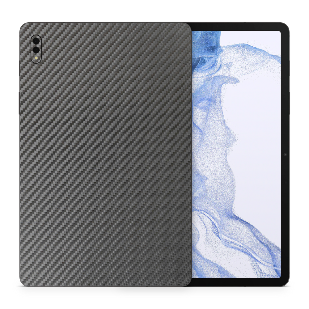 Samsung Galaxy Tab S8 Essentials Black Carbon Fiber Skin Wrap Cover