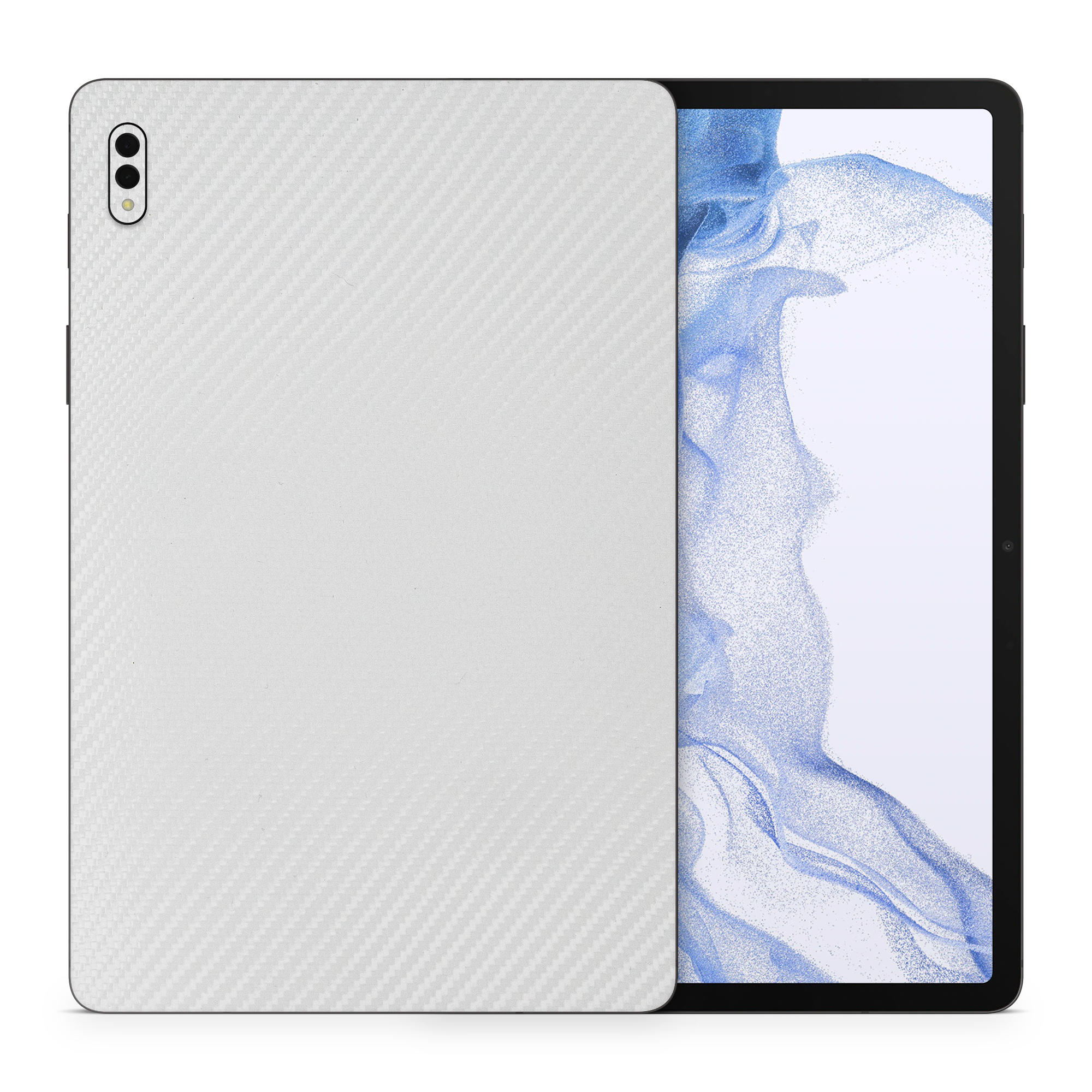 Samsung Galaxy Tab S8 Essentials White Carbon Fiber Skin Wrap Cover