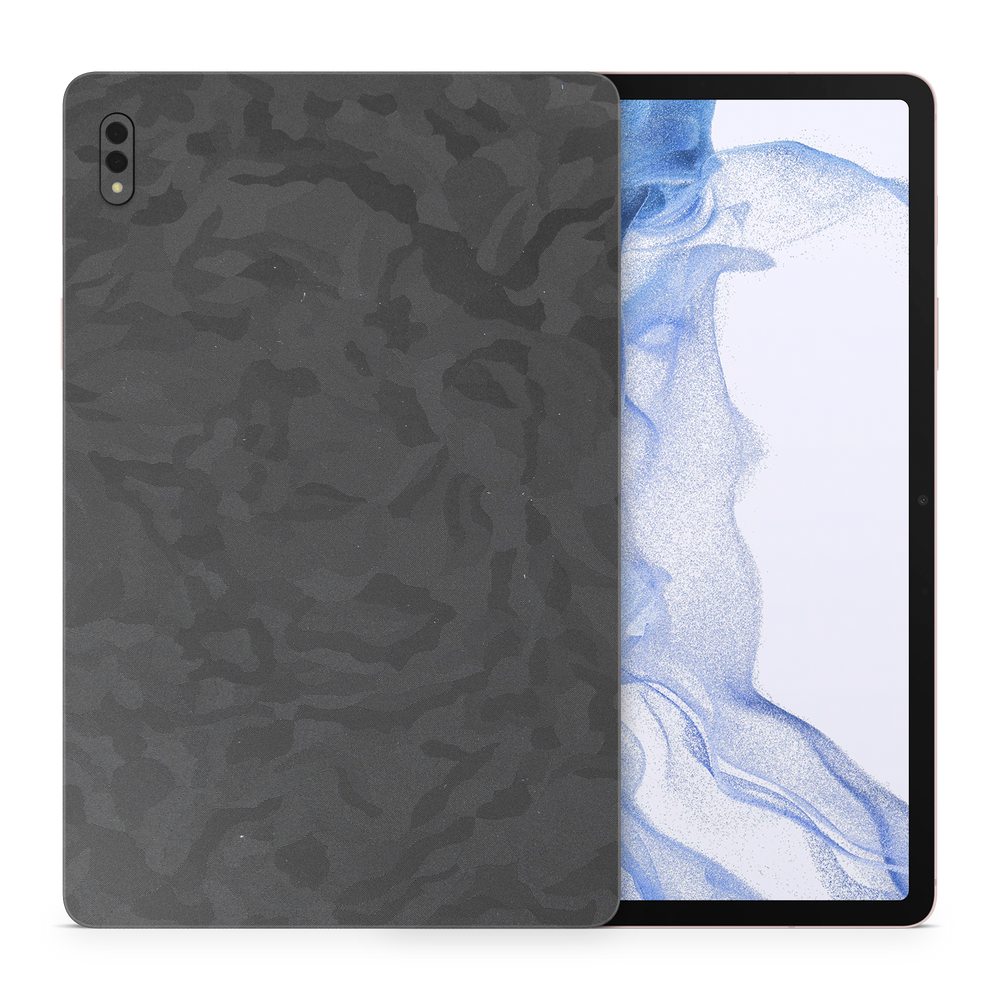 Samsung Galaxy Tab S8 Professional Black Camo Skin Wrap Cover