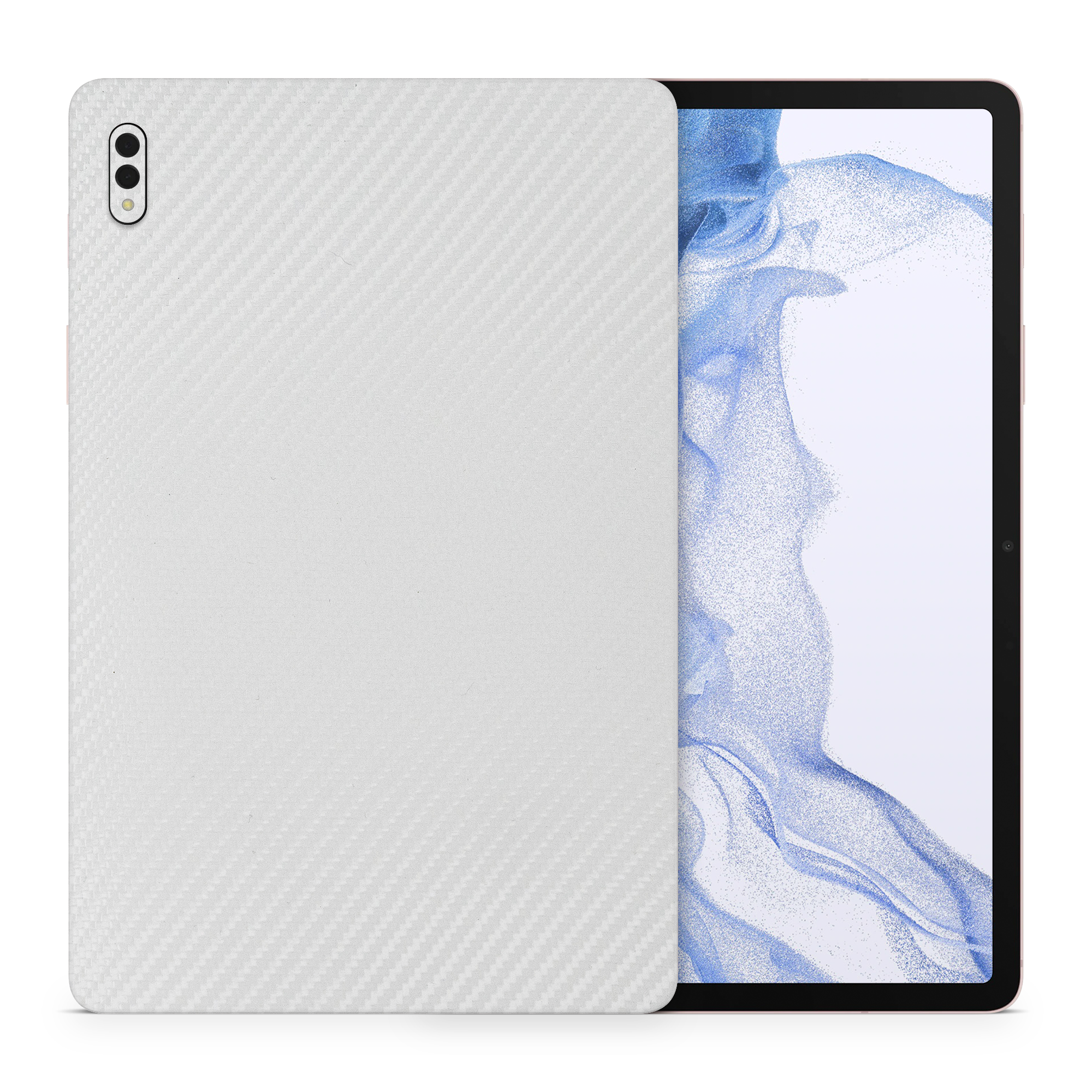 Samsung Galaxy Tab S8 Professional White Carbon Fiber Skin Wrap Cover