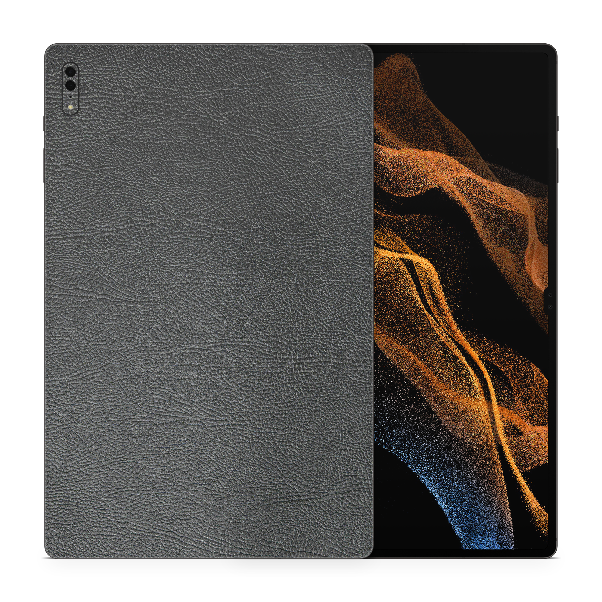 Samsung Galaxy Tab S8 Ultra Essentials Black Leather Skin Wrap Cover