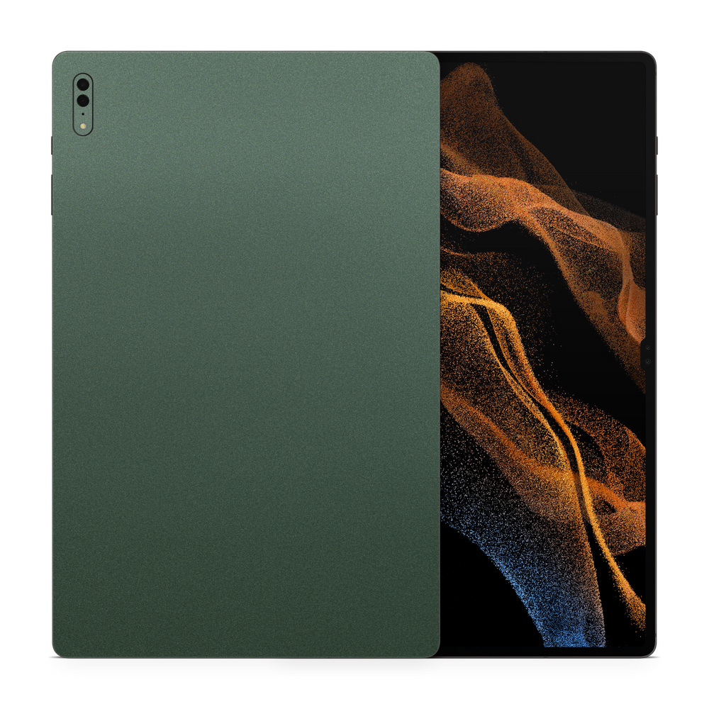 Samsung Galaxy Tab S8 Ultra Essentials Matte Green Metallic Skin Wrap Cover