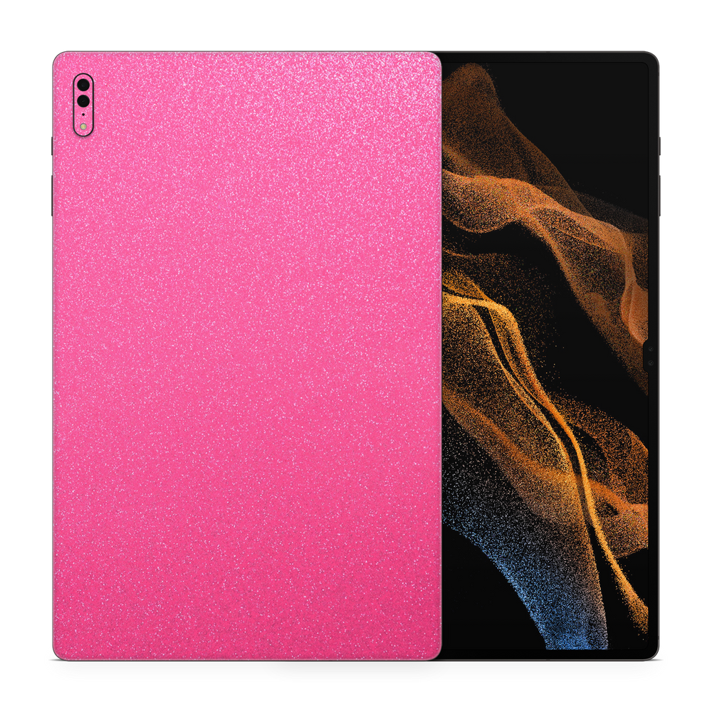 Samsung Galaxy Tab S8 Ultra Essentials Pink Glitterbomb Skin Wrap Cover