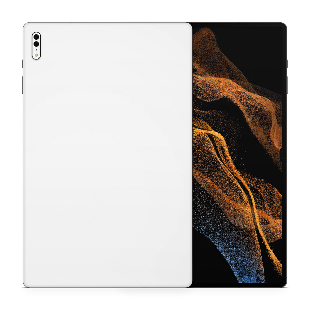 Samsung Galaxy Tab S8 Ultra Essentials Satin White Skin Wrap Cover