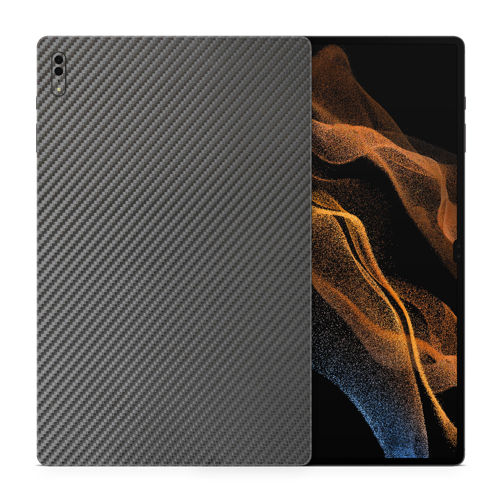 Samsung Galaxy Tab S8 Ultra Professional Black Carbon Fiber Skin Wrap Cover