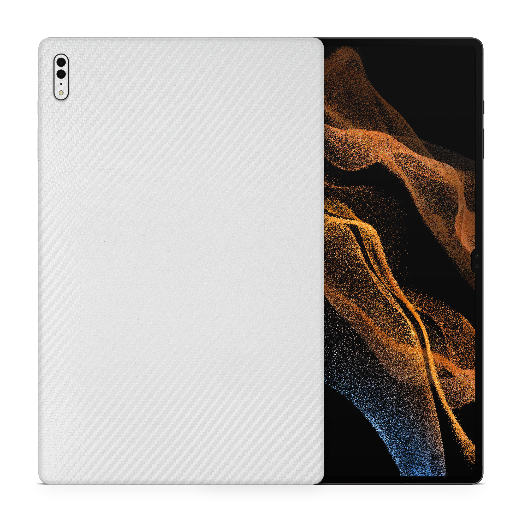 Samsung Galaxy Tab S8 Ultra Professional White Carbon Fiber Skin Wrap Cover