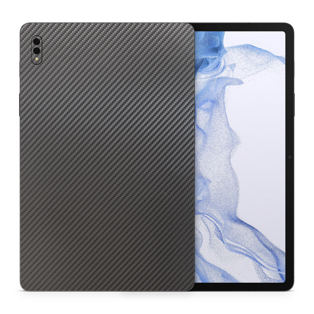 Samsung Galaxy Tab S8+ Essentials Black Carbon Fiber Skin Wrap Cover