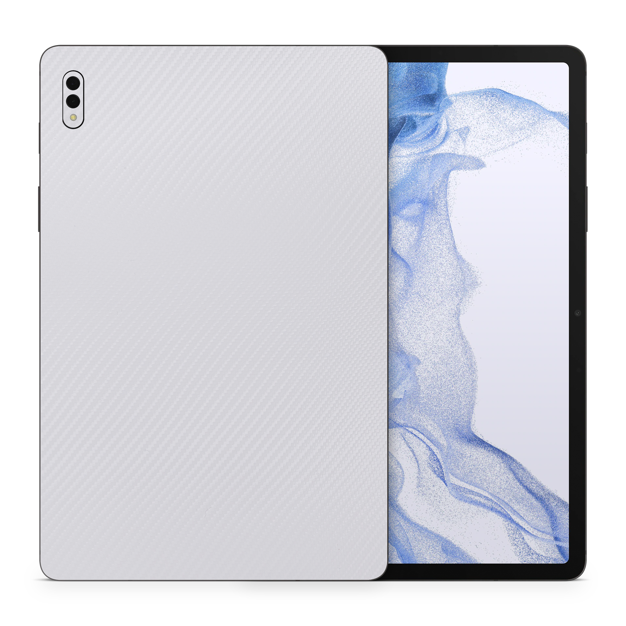 Samsung Galaxy Tab S8+ Essentials White Carbon Fiber Skin Wrap Cover