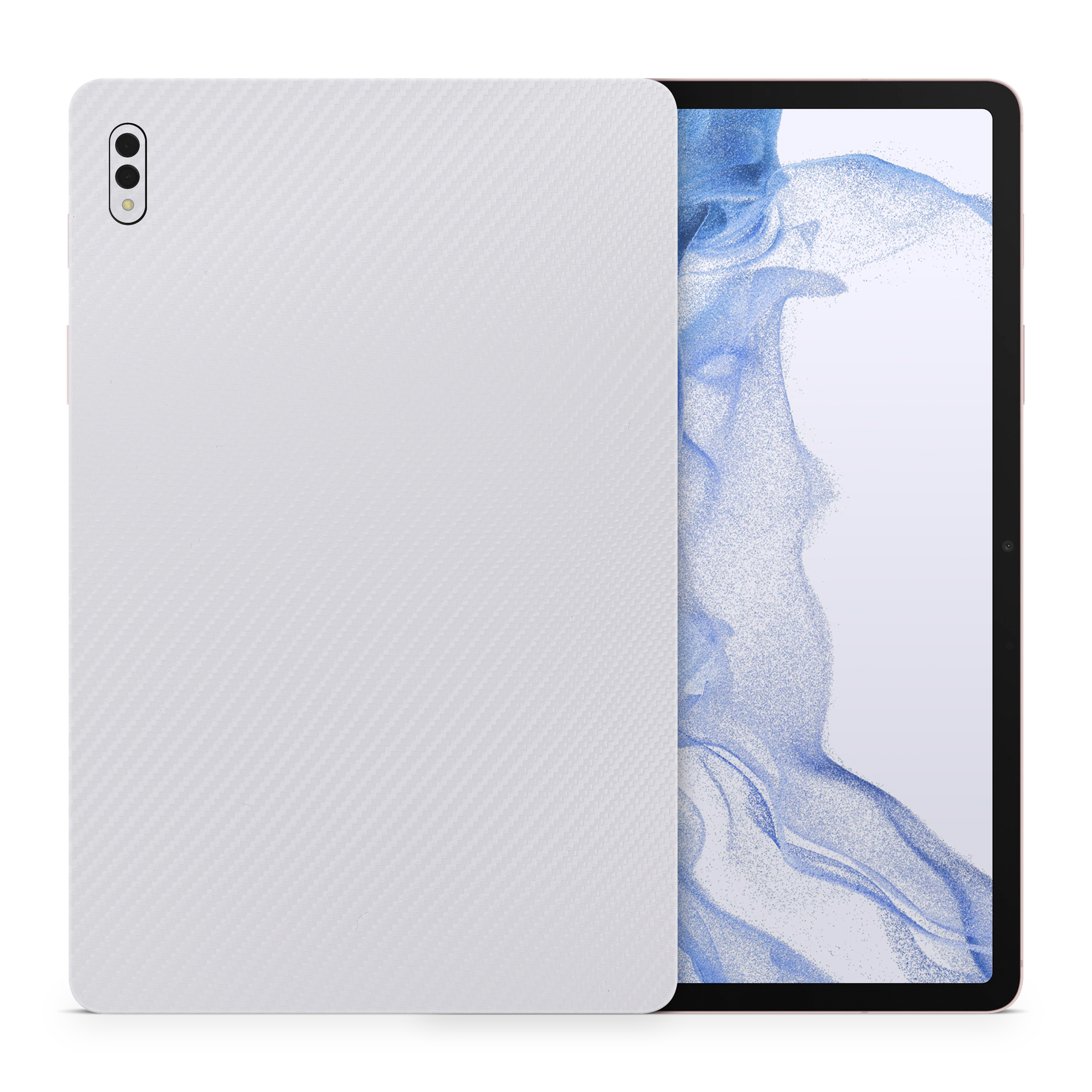 Samsung Galaxy Tab S8+ Professional White Carbon Fiber Skin Wrap Cover