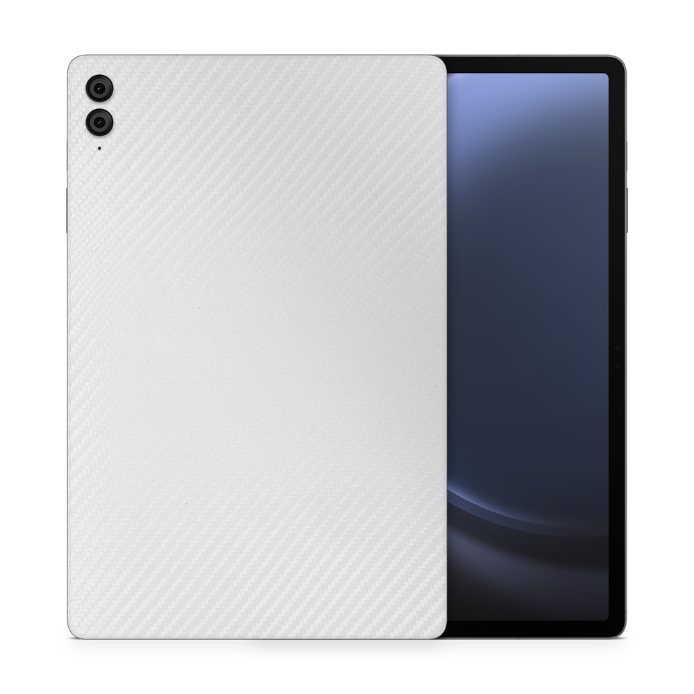 Samsung Galaxy Tab S9 Fe Essentials White Carbon Fiber Skin Wrap Cover