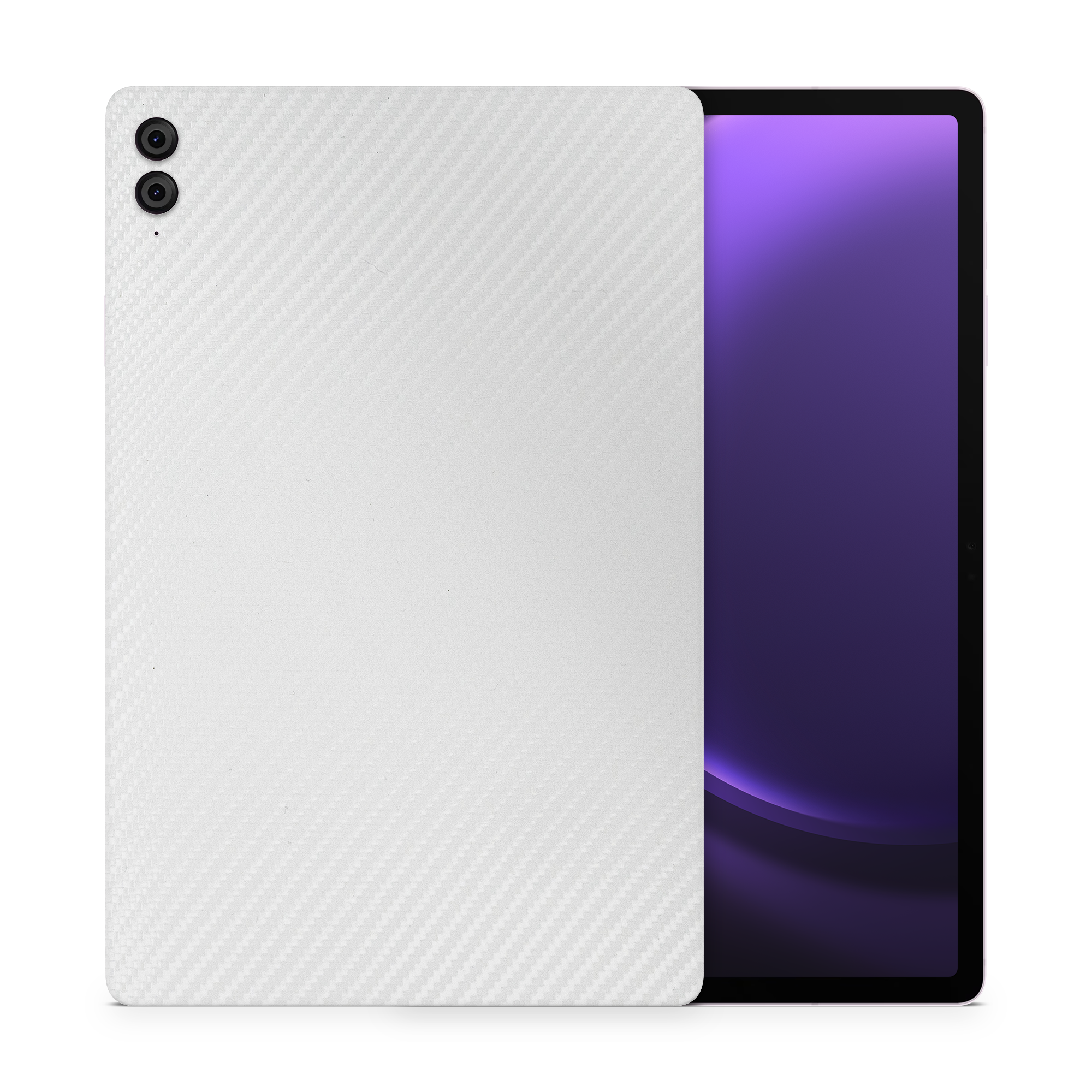 Samsung Galaxy Tab S9 Fe Professional White Carbon Fiber Skin Wrap Cover