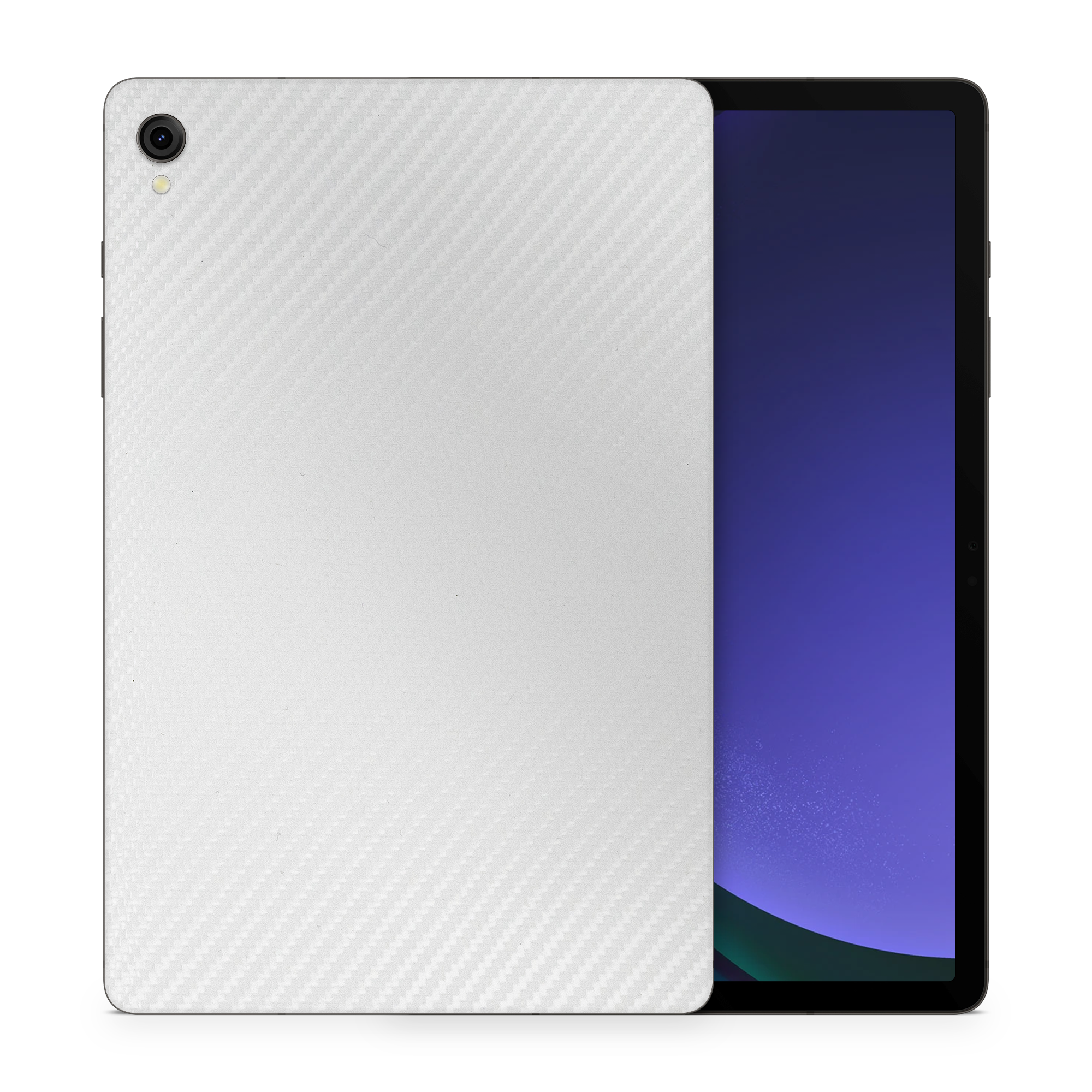 Samsung Galaxy Tab S9 Plus Essentials White Carbon Fiber Skin Wrap Cover