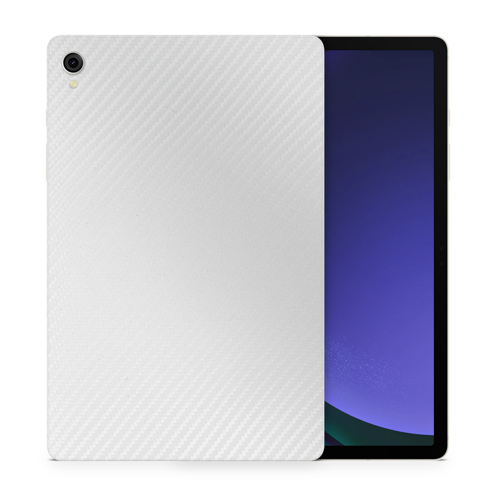 Samsung Galaxy Tab S9 Professional White Carbon Fiber Skin Wrap Cover