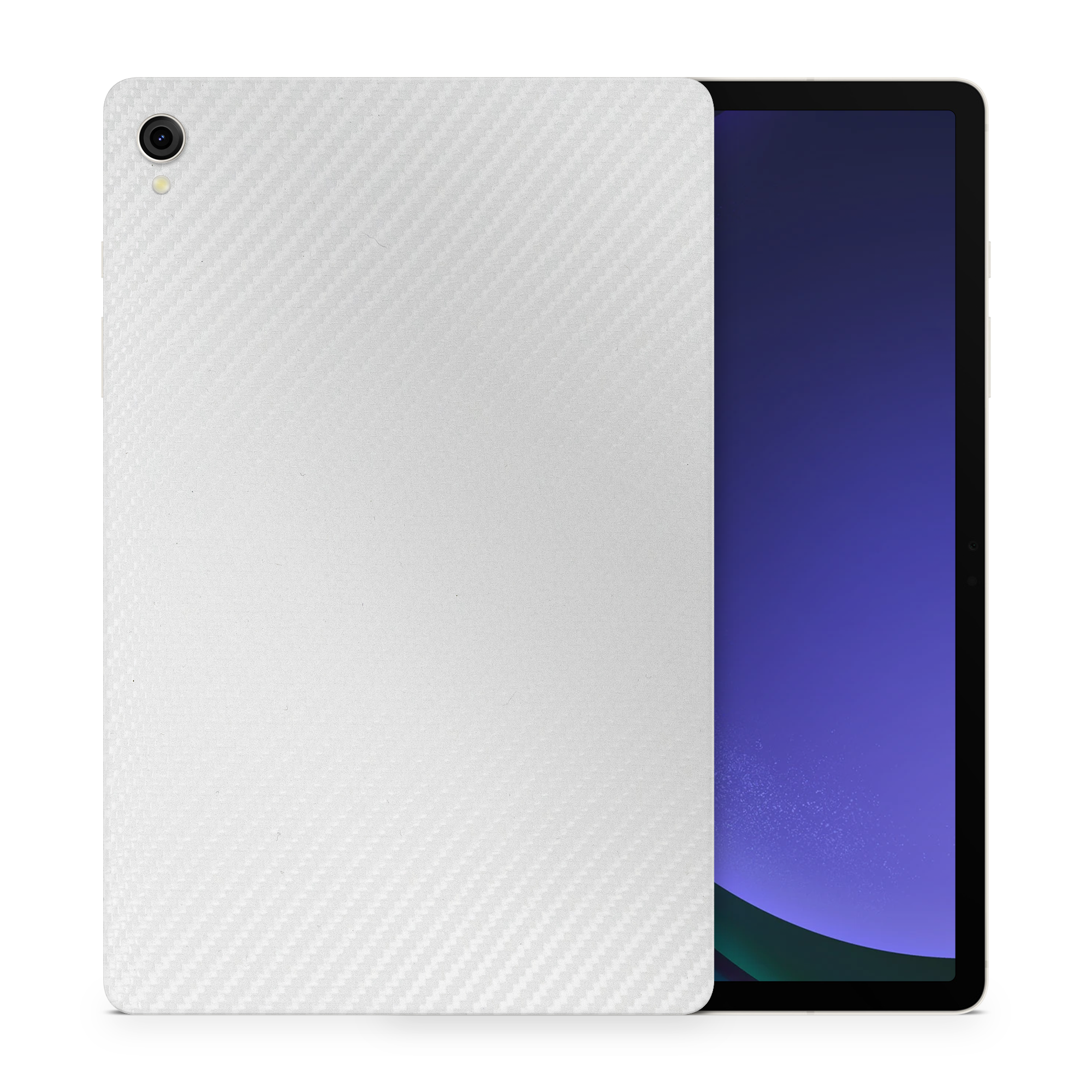 Samsung Galaxy Tab S9 Professional White Carbon Fiber Skin Wrap Cover