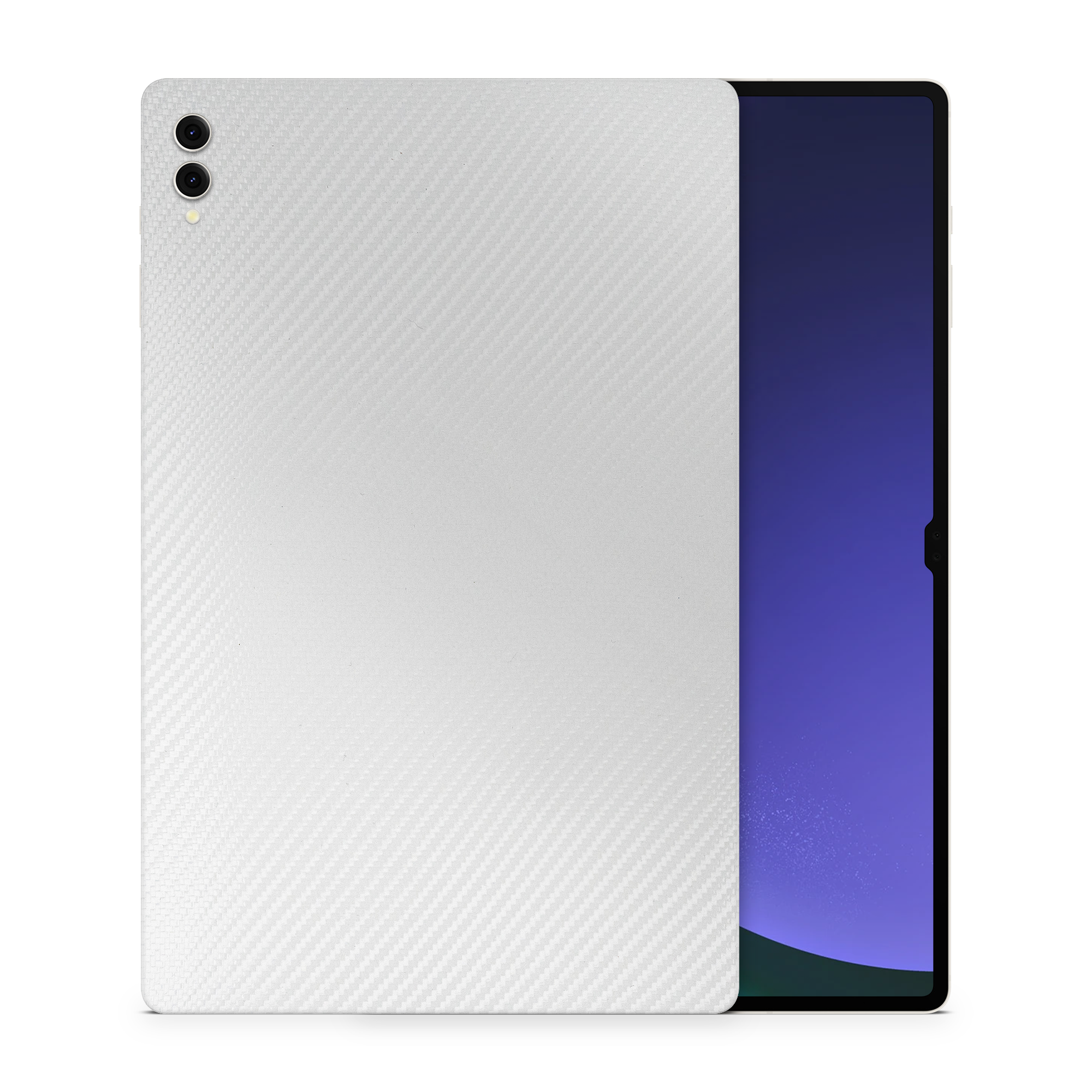 Samsung Galaxy Tab S9 Ultra Professional White Carbon Fiber Skin Wrap Cover