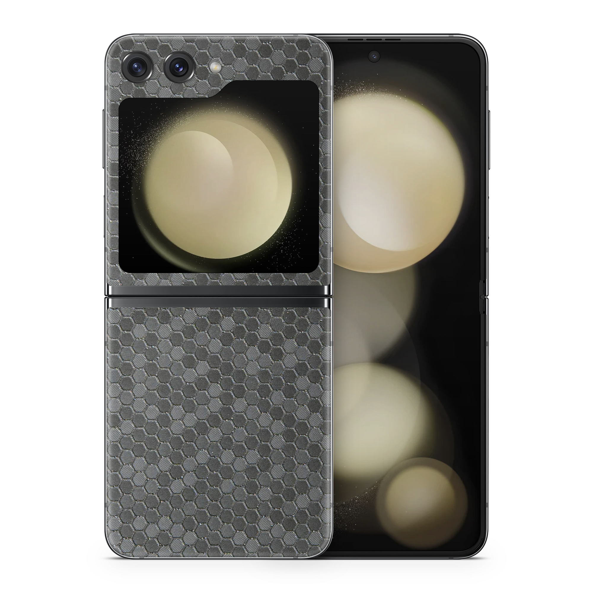 Samsung Galaxy Zflip5 Essentials Black Honeycomb Skin Wrap Cover