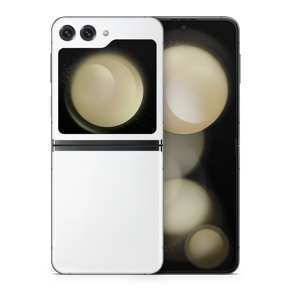 Samsung Galaxy Zflip5 Essentials Frosty Vanilla Skin Wrap Cover