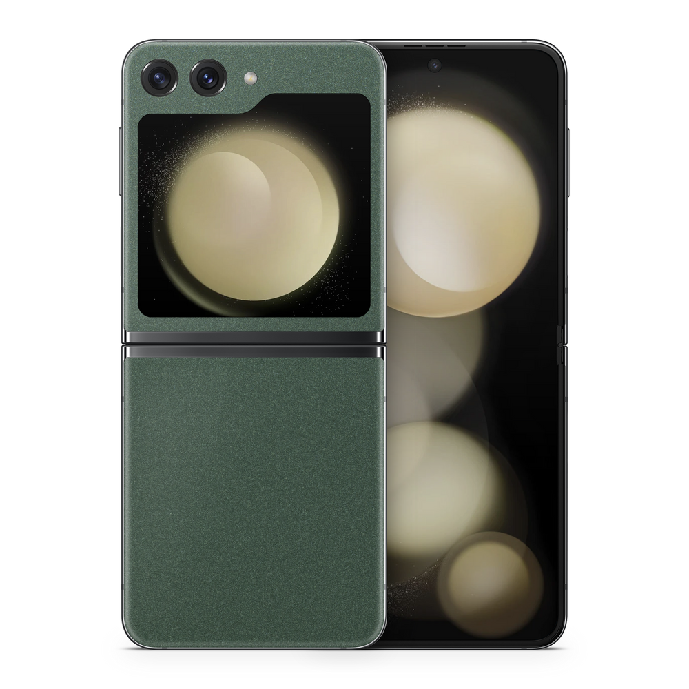 Samsung Galaxy Z Flip 5 Essentials Matte Green Metallic Skin Wrap Cover