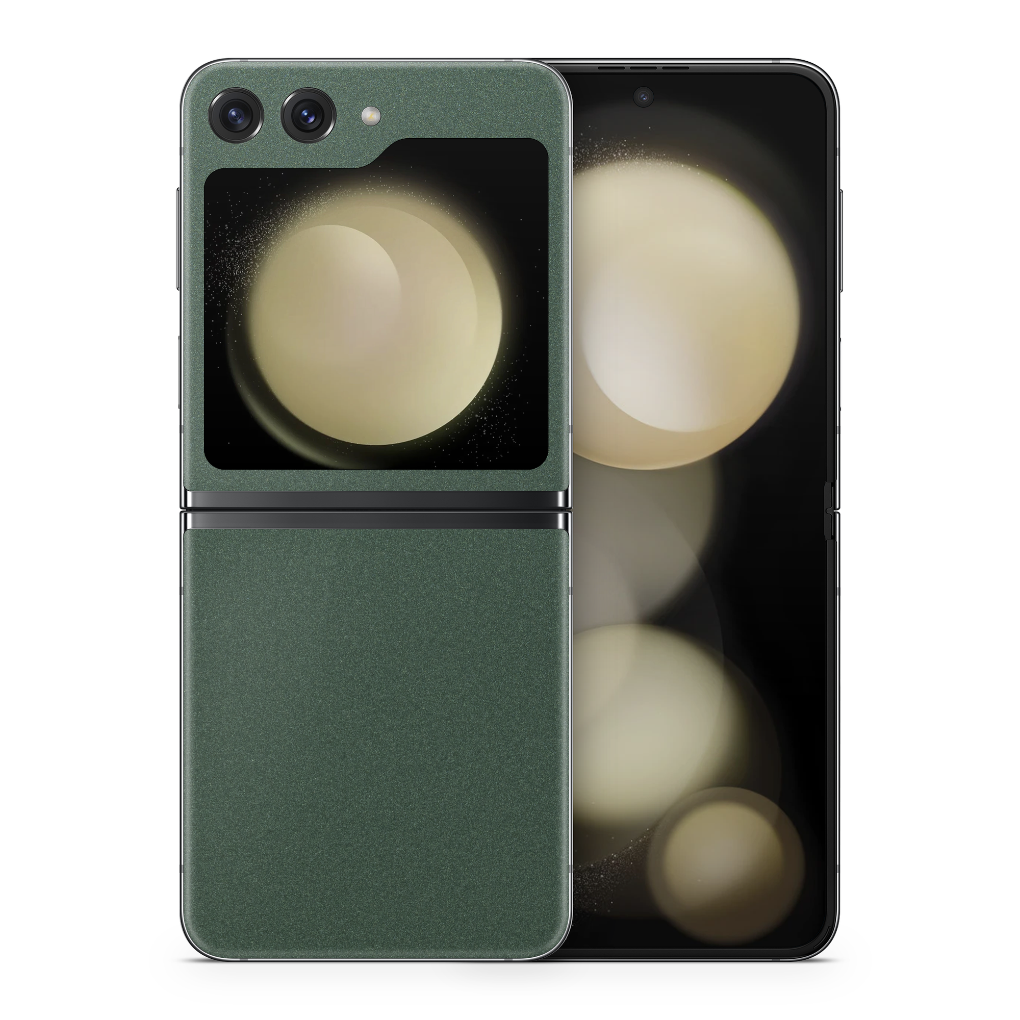 Samsung Galaxy Z Flip 5 Essentials Matte Green Metallic Skin Wrap Cover
