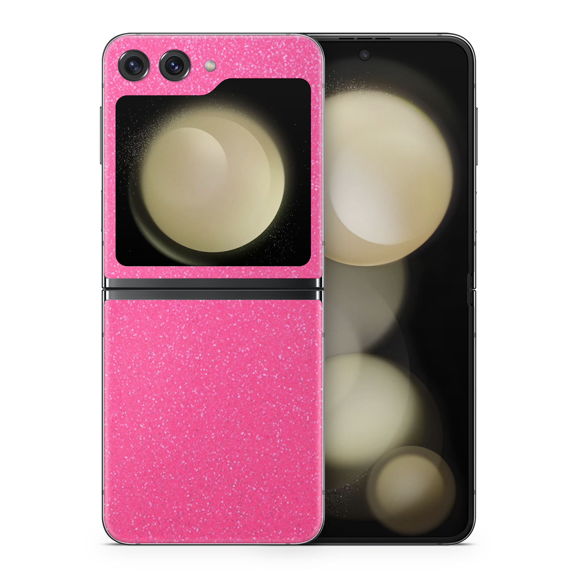 Samsung Galaxy Zflip5 Essentials Pink Glitterbomb Skin Wrap Cover