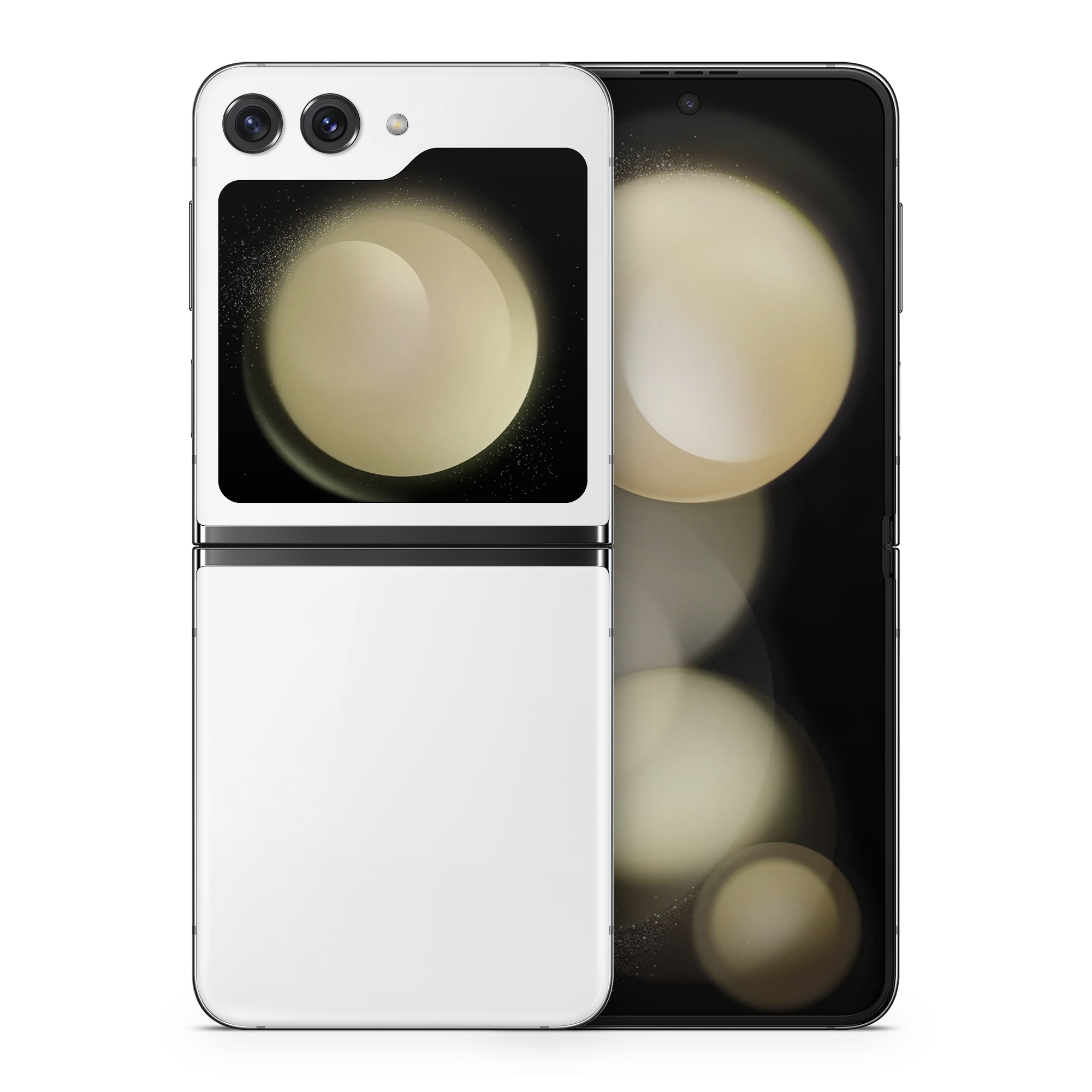 Samsung Galaxy Zflip5 Essentials Satin White Skin Wrap Cover