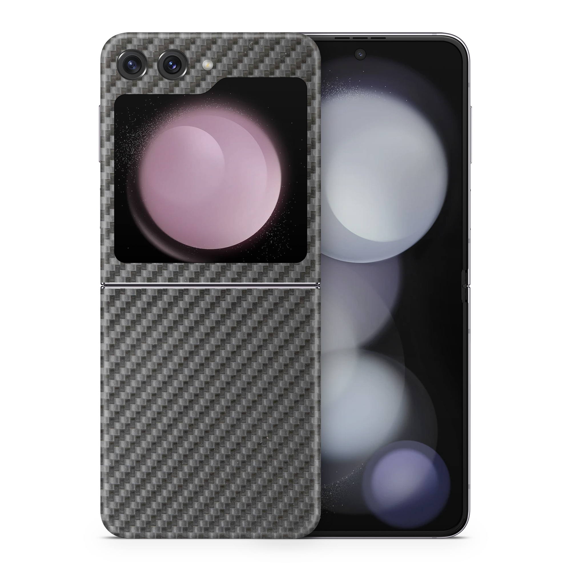 Samsung Galaxy Zflip5 Professional Black Carbon Fiber Skin Wrap Cover