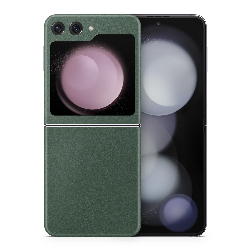 Samsung Galaxy Z Flip 5 Professional Matte Green Metallic Skin Wrap Cover