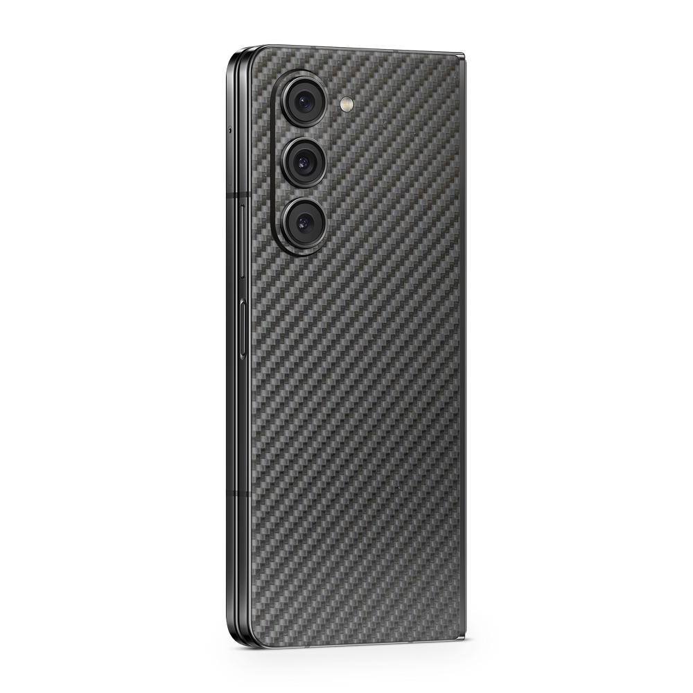 Samsung Galaxy Zfold5 Essentials Black Carbon Fiber Skin Wrap Cover