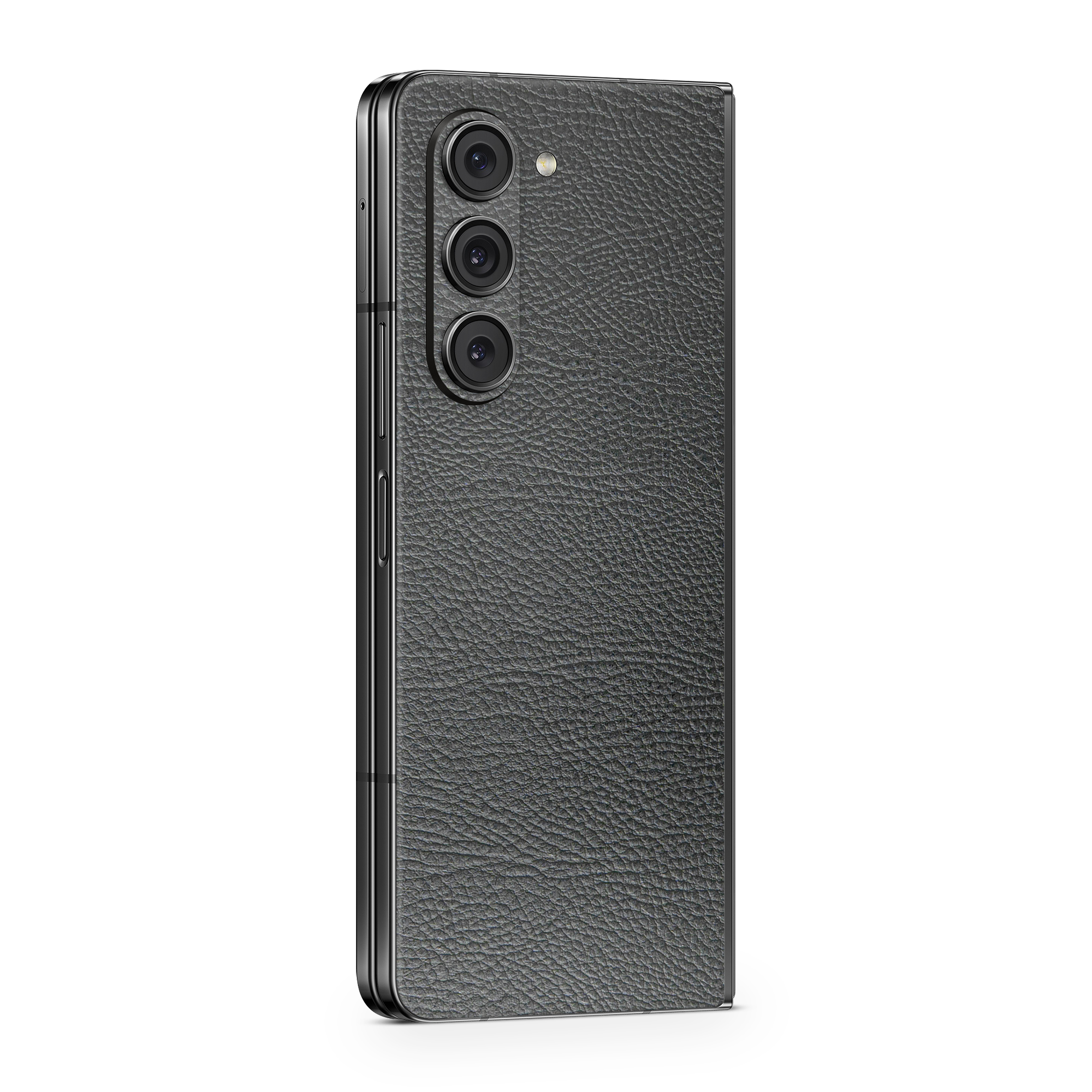 Samsung Galaxy Zfold5 Essentials Black Leather Skin Wrap Cover