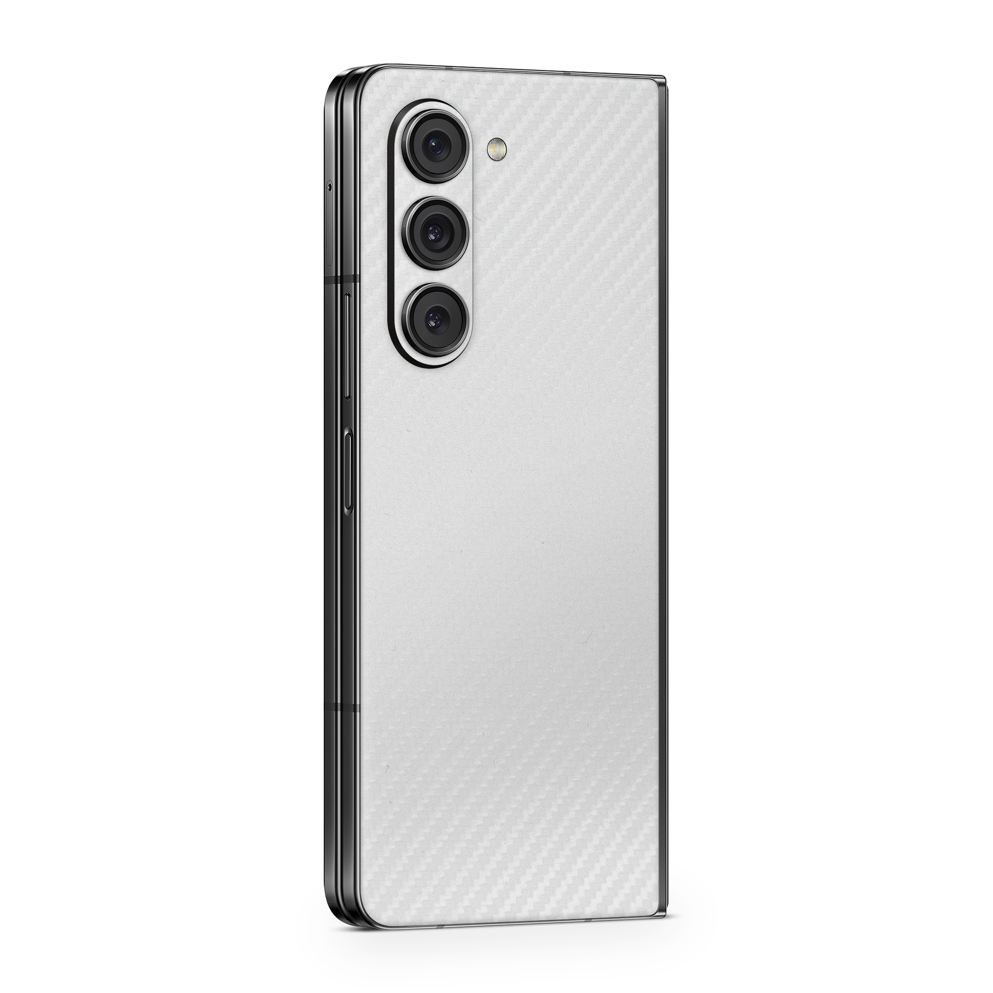 Samsung Galaxy Zfold5 Essentials White Carbon Fiber Skin Wrap Cover