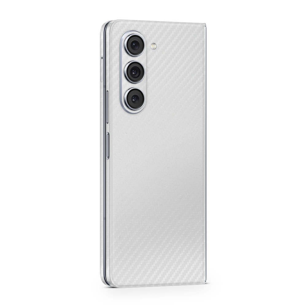 Samsung Galaxy Zfold5 Professional White Carbon Fiber Skin Wrap Cover