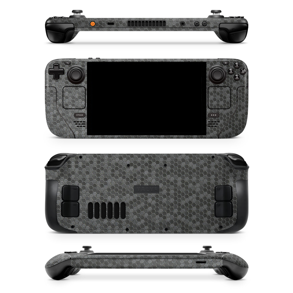 Valve Steamdeck Essentials Black Honeycomb Skin Wrap Cover