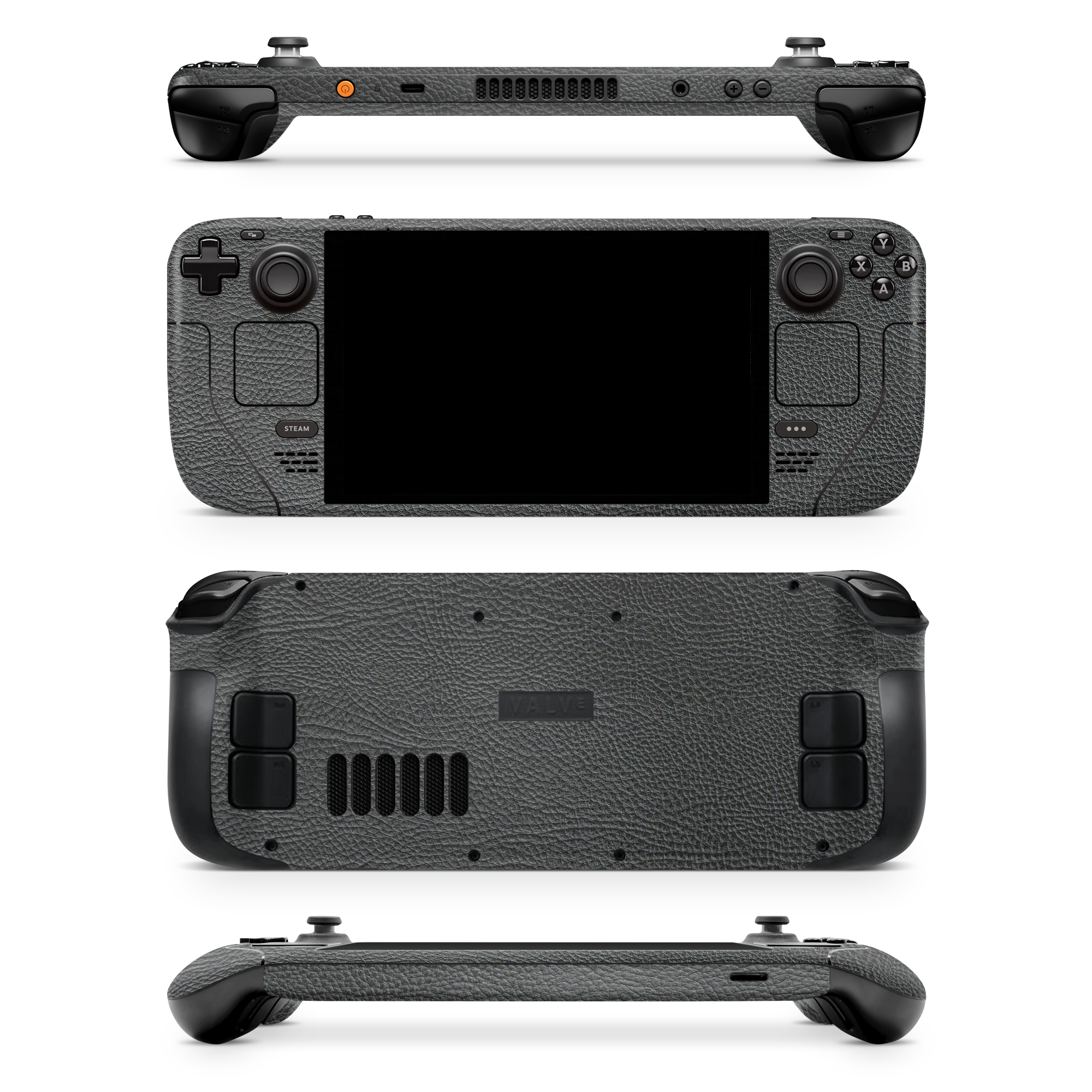 Valve Steamdeck Essentials Black Leather Skin Wrap Cover