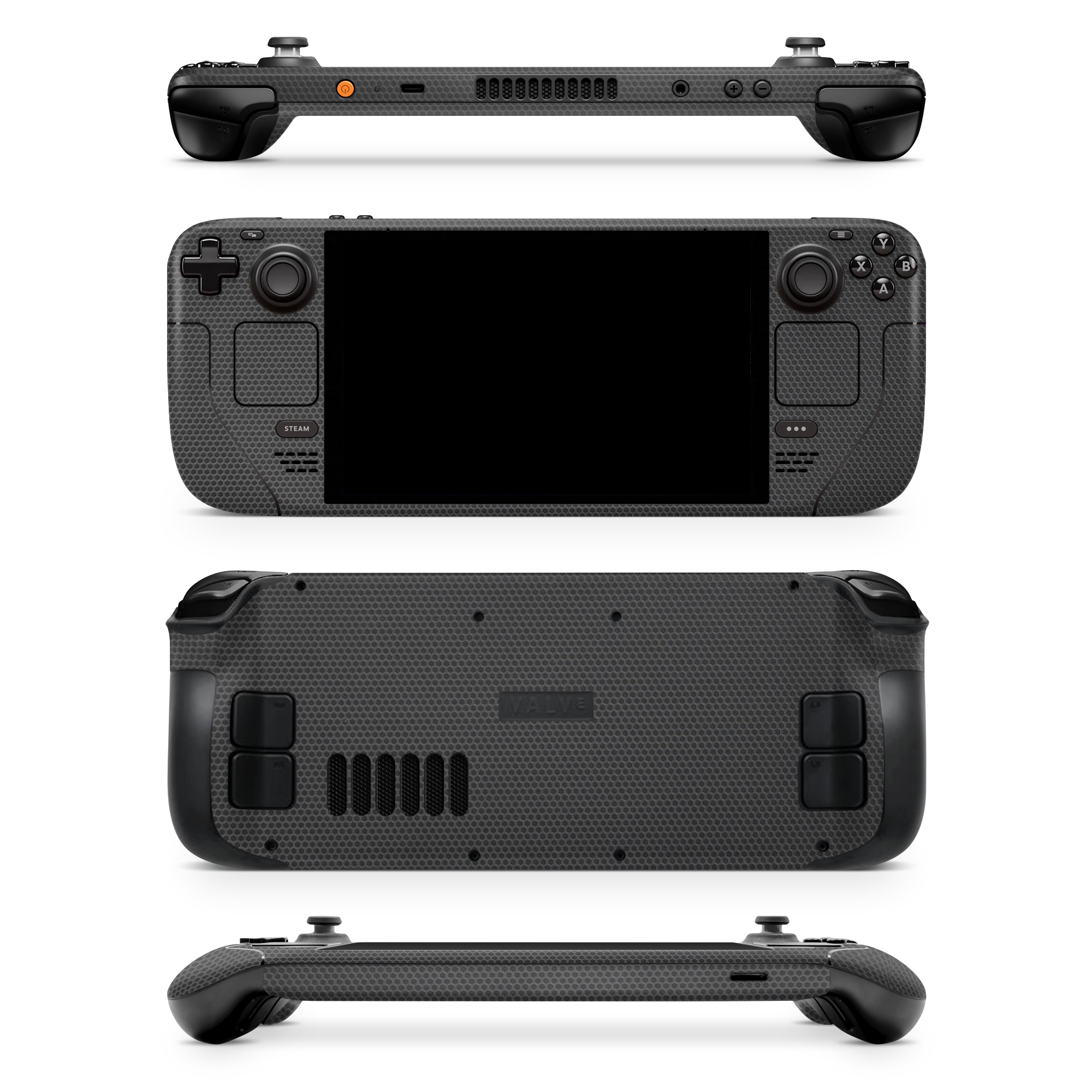 Valve Steamdeck Essentials Black Matrix Skin Wrap Cover