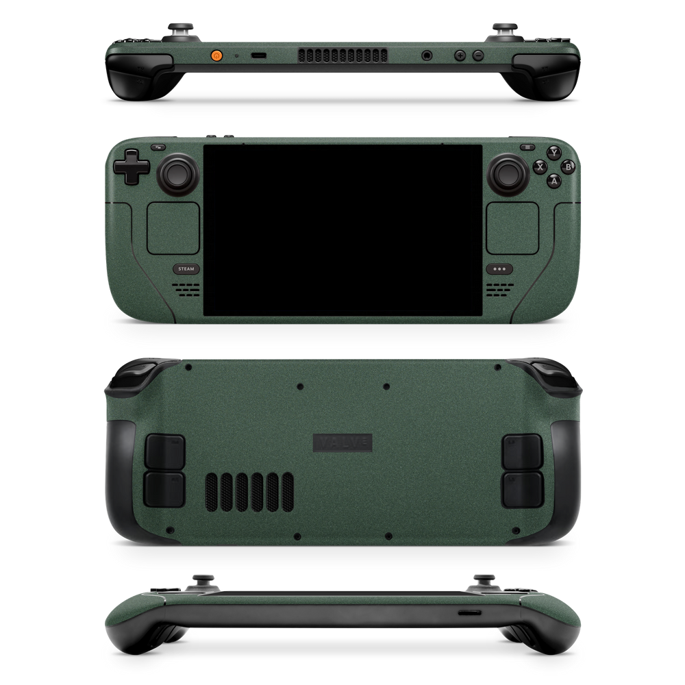 Steam Deck LCD/OLED 2022+ Essentials Matte Green Metallic Skin Wrap Cover