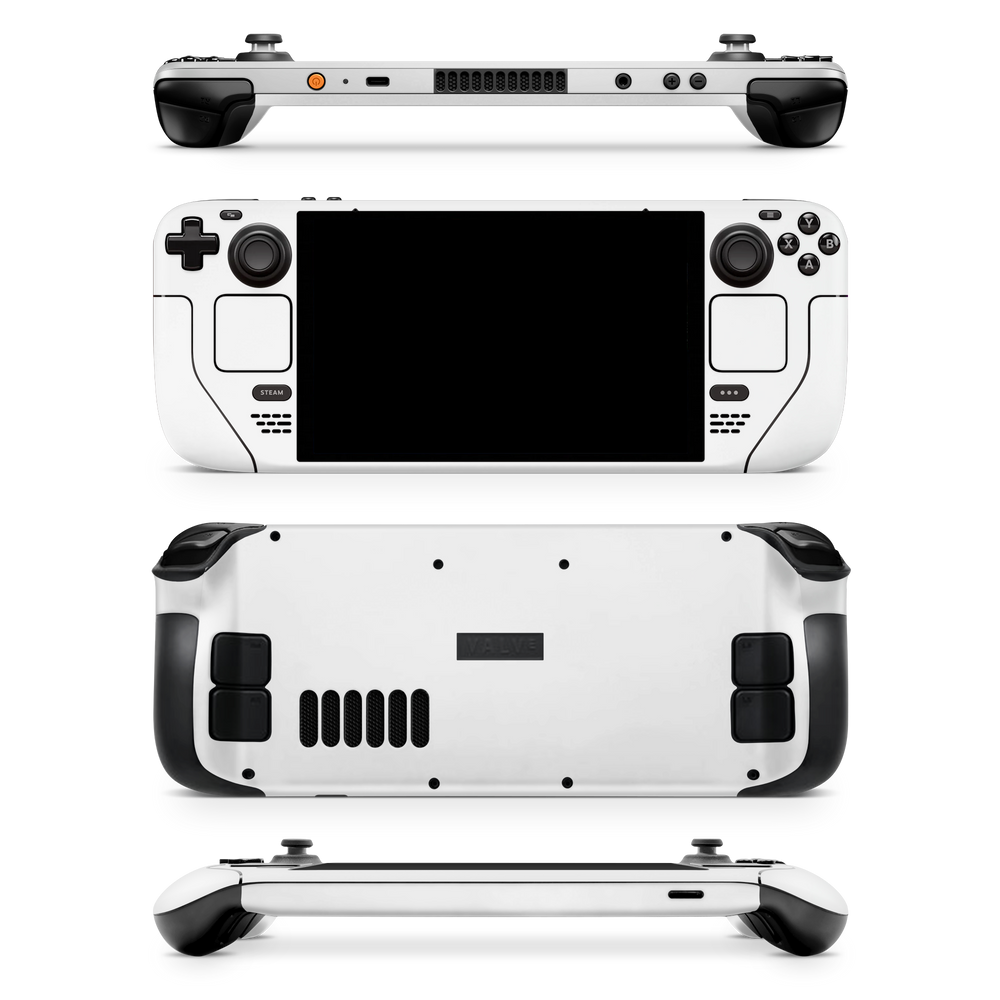 Valve Steamdeck Essentials Satin White Skin Wrap Cover