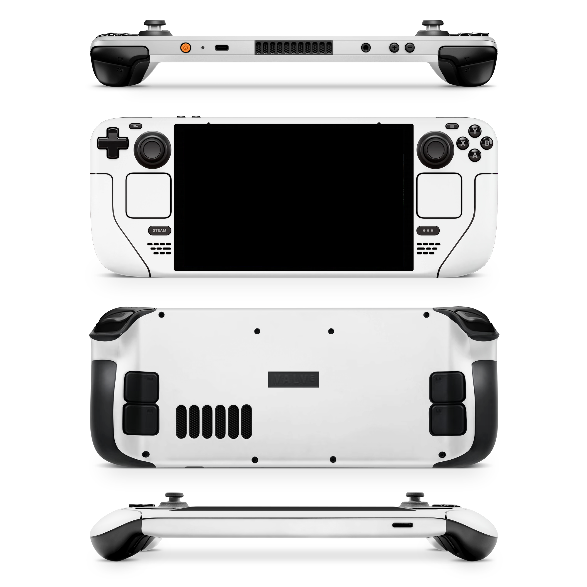 Valve Steamdeck Essentials Satin White Skin Wrap Cover